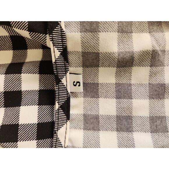 Blk/Wht Buffalo Plaid Riered Baby Doll Dress - Picture 6 of 9